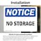 Signmission No Storage, 14 in W x Rectangle, Vinyl Decal OS-2PACK-NS-D-1014-L-14870 - alternate 4